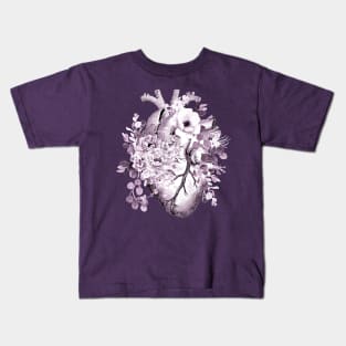 Heart Human Anatomy pink watercolor Kids T-Shirt